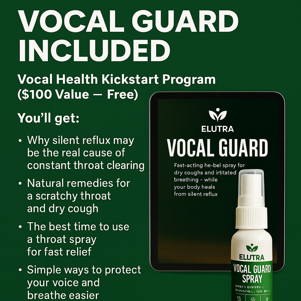 Elutra™ VocalGuard Spray – End Throat Clearing from Silent Reflux